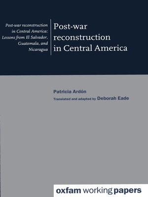 cover image of Post-war Reconstruction in Central America